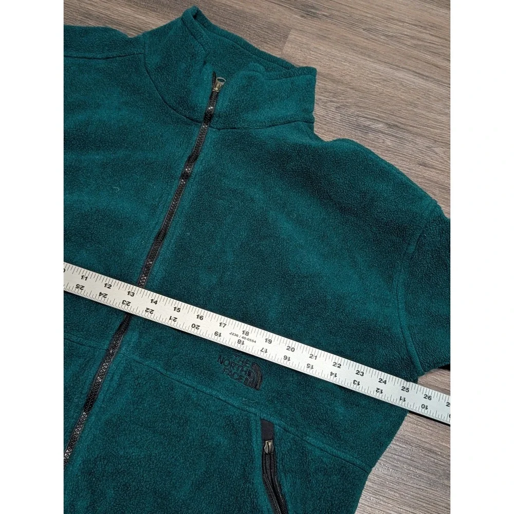 The North Face Vintage Made in USA Full Zip Fleece Jacket Green Mens Large READ